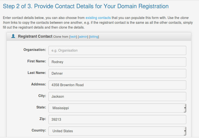 Registering a Domain