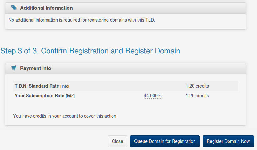 Registering a Domain
