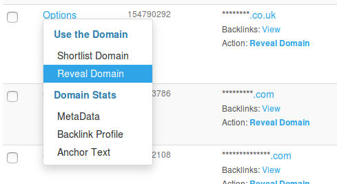 Revealing a domain